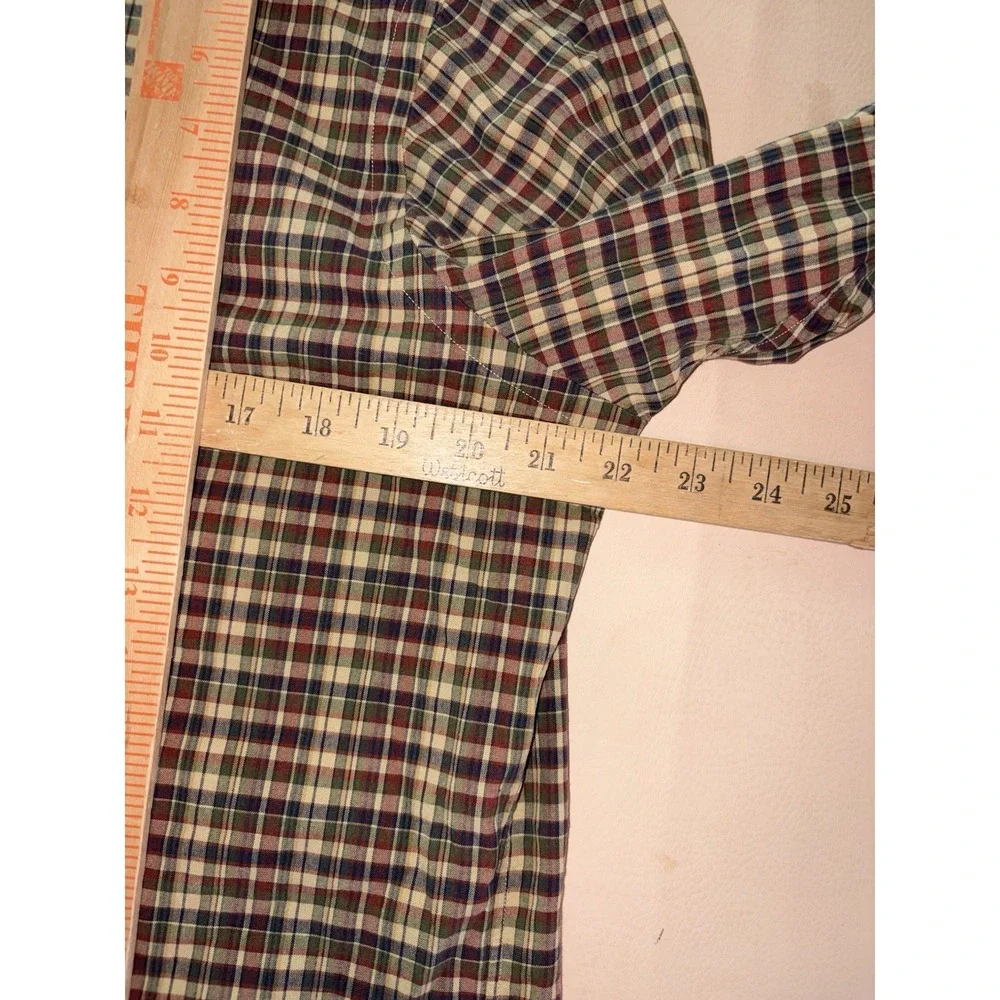 Polo Ralph Lauren Brown Plaid Button Down Mens Medium Long Sleeve Classic Fit